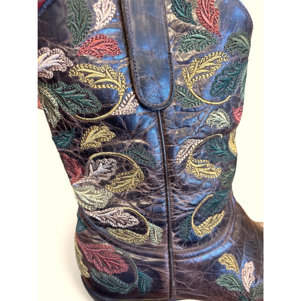 Old Gringo Brown Embroidered Cowboy Boots Size 8 - Picture 4 of 13